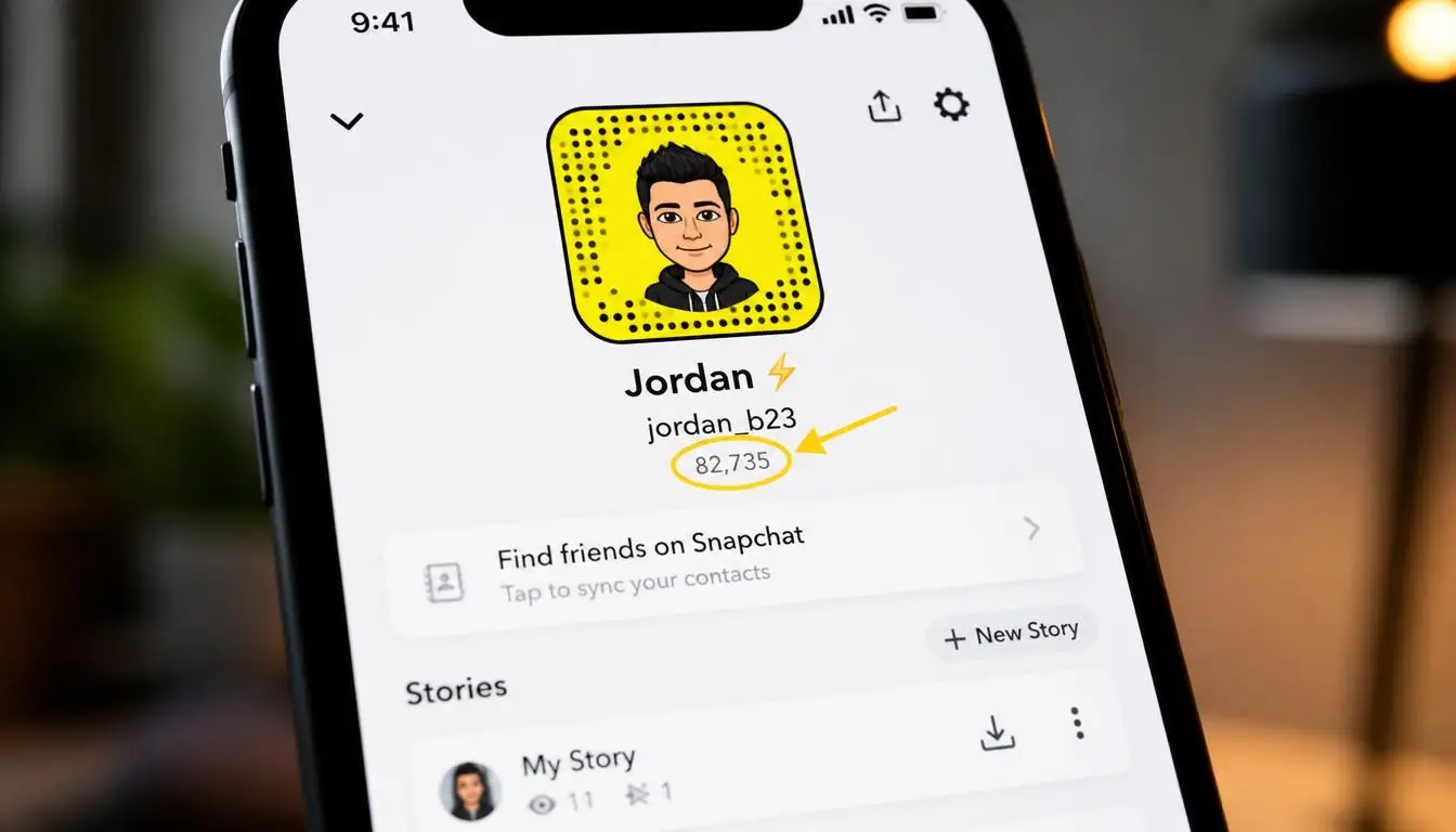 Snapchat Score Location on Profile